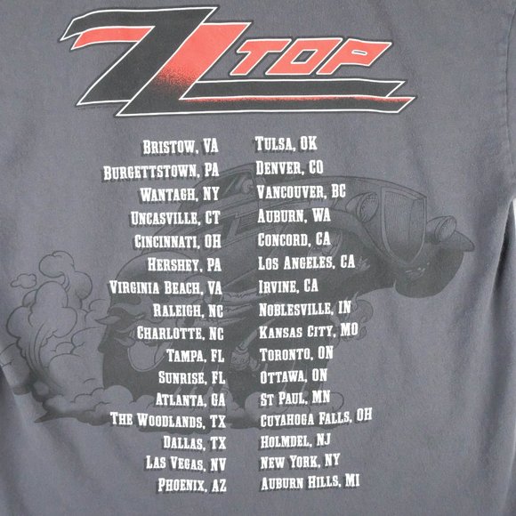 Vintage ZZ Top T Shirt Womens Small Band Tour Tee Vintage Car Music AAA 90s - Picture 6 of 9